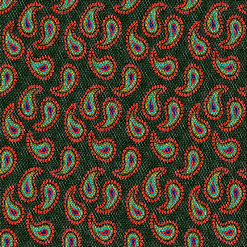 Tapis vert/brun tissé à la machine, Carré 5 pi