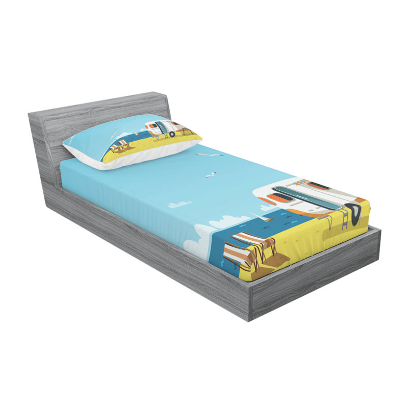 Microfiber Sheet Set, Twin Sheet Set with Fitted Sheet