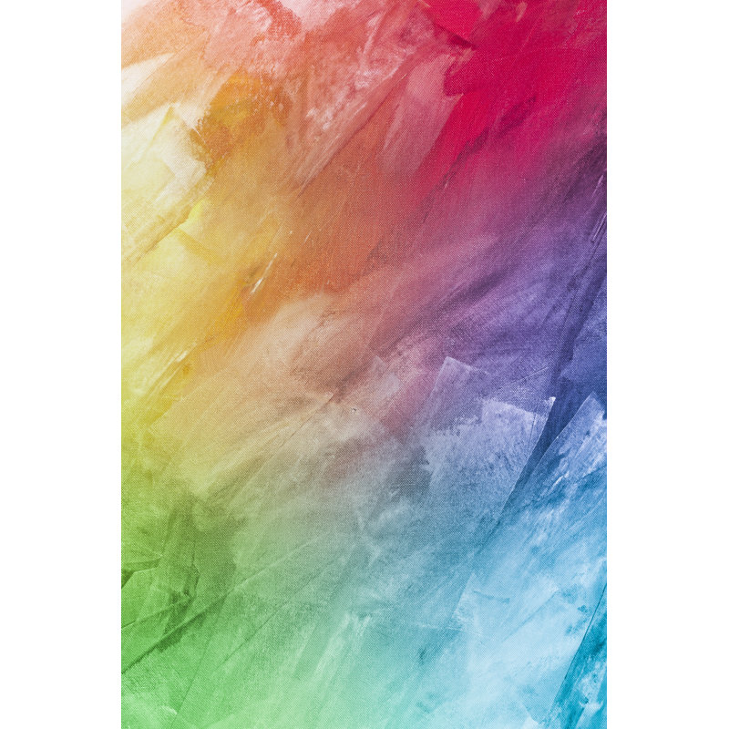 Textured Rainbow Paint - Wrapped Canvas Painting, 46cm H x 30cm W x 3.8cm D