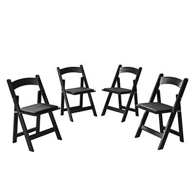 Upholstered Folding Chair Set Of 4