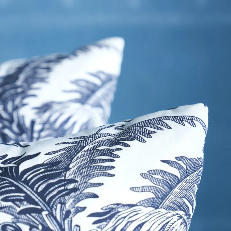 Schumacher x Jill Lasersohn Toile Tropique Pillow, Black