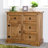 Beldane Solid Wood Rustic Farmhouse Set One Buffet Cabinet 2 Doors 5 Drawers Sideboard And One Dining Set 1 Table 4 Chairs For Living Room And Kitchen