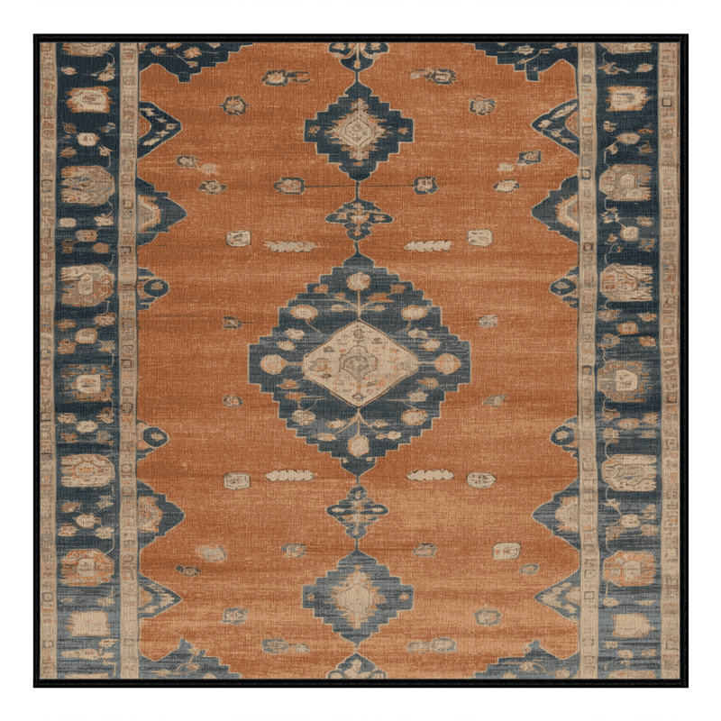 Tapis brun lavable à la machine, Carré 3 pi
