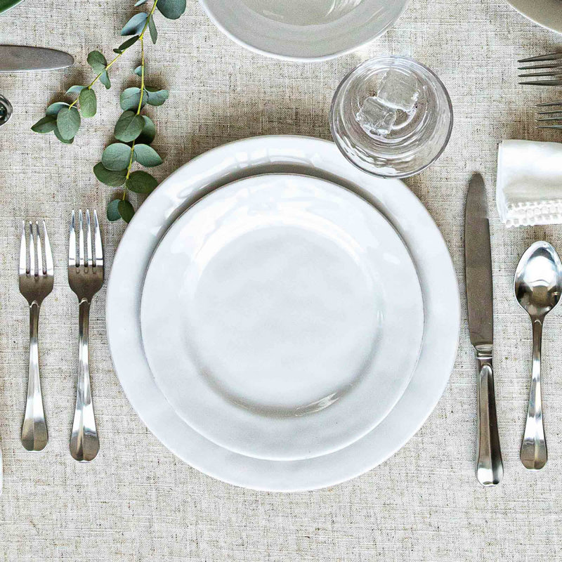 Puro Dinner Plate, Whitewash