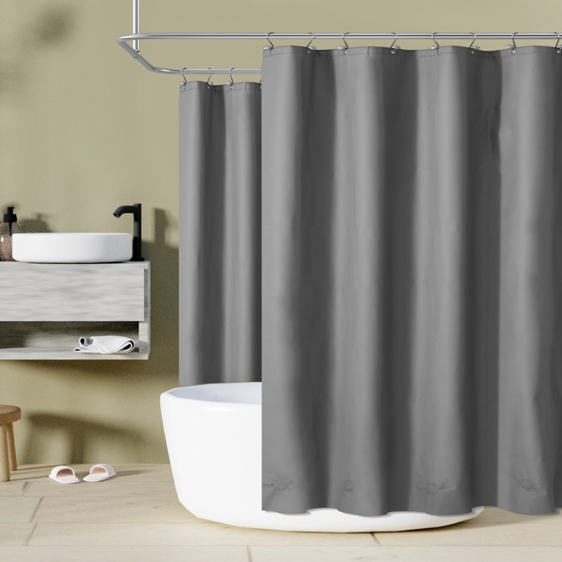 Rideau de douche Waterpoof, H 70 po x l 180 po, Gris