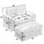 Fauteuil de loisir, fauteuil inclinable double, dossier réglable manuellement, accoudoirs rembourrés, port de charge USB latéral et support pour téléphone, livré avec un repose-pieds de rangement assorti-1658105746