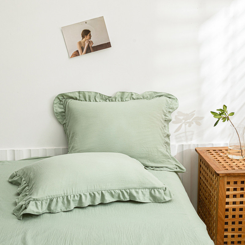Ensemble de 2 taies d'oreiller vertes et vertes 20 x 26 pouces, Taie d’oreiller standard, Vert sauge