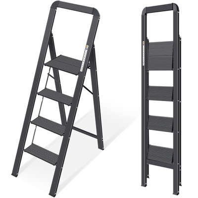 4 - Step Aluminum Lightweight Folding Step Ladder