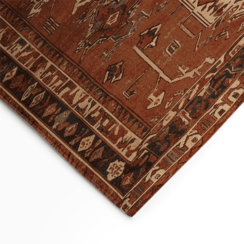 Tapis turc intérieur et extérieur brun, Rectangle 5 pi x 7 pi
