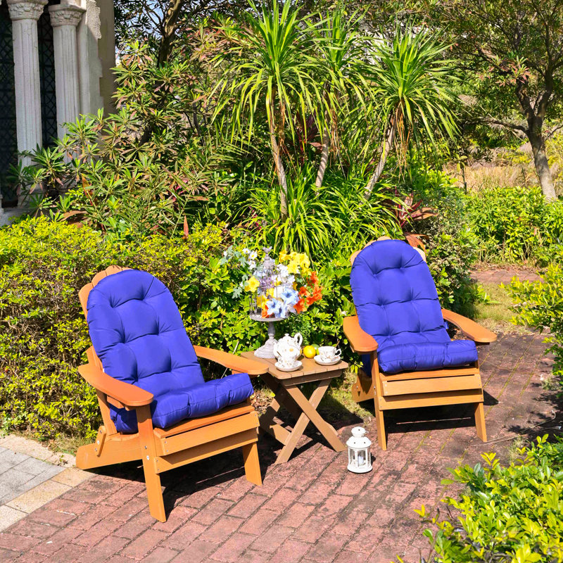 Outdoor 4'' Seat / Back Cushion, Classic Blue