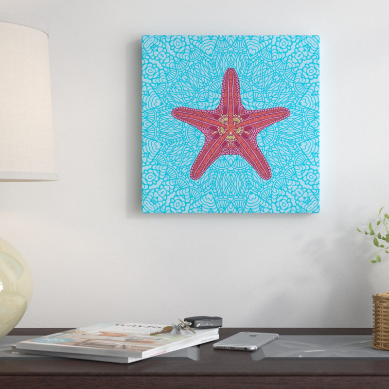 « starfish », impression sur toile tendue, H 12 po x l 12 po x P 0,75 po, Pas de tapis, Toile tendue