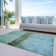 Machine Washable Indoor/Outdoor Cinead ACN1716 Teal Rug