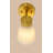 Amore 1-Light Wall Sconce Aged Brass with Pleated White Linen Shade Modern Wall Light-1088331140-1088331141
