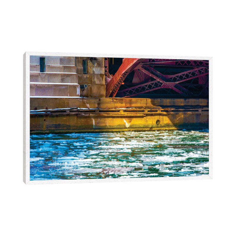 Irv Kupcinet Bridge by Raymond Kunst - Gallery-Wrapped Canvas Giclée on Canvas, White Floater Framed, 101.6 cm H x 66.04 cm W