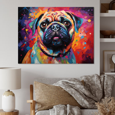 " Popart Pug Parade III " Print