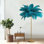 Lampe sur pied en plumes d'autruche naturelle avec 3 températures de couleur, base en métal robuste et plumes réglables pour le salon, la chambre à coucher et la décoration intérieure