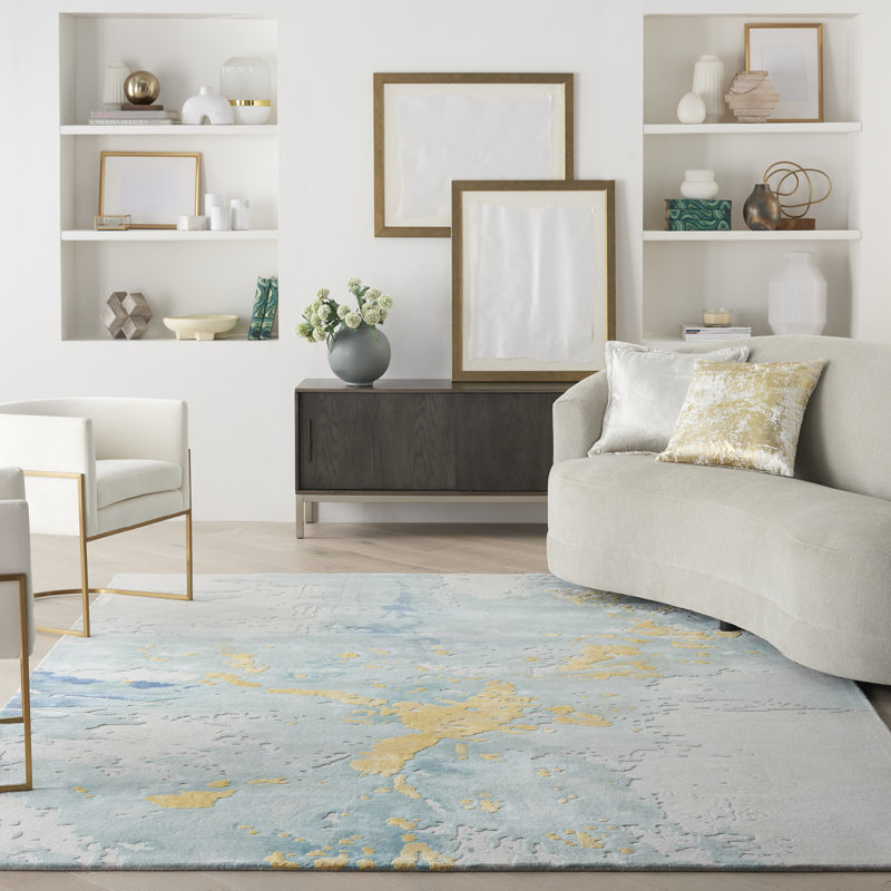 Chamarra Abstract Wool Hand Woven Area Rug, Rectangle 168 x 226cm
