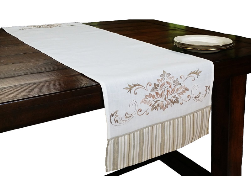 Chemin de table Fleur, L 72 po x l 15 po