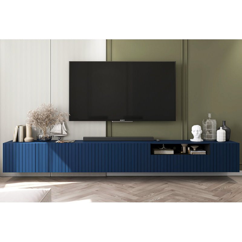 Mounthill TV Stand for TVs up to 88", Blue