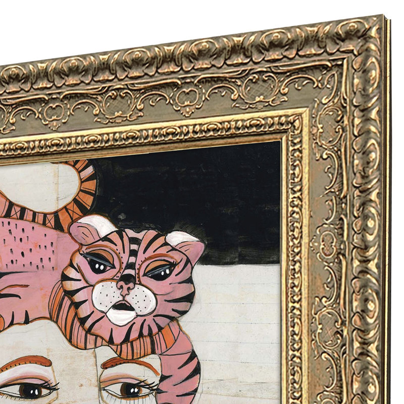 Art encadré de poils de chat