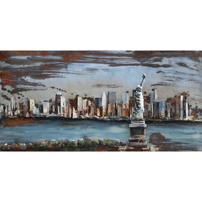 Statue de la liberté de la peinture murale 3D New York