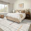 Tapis lavables pour chambre à coucher 5 x 7, salon, tapis abstraits, modernes, antidérapants, légers, à tapis, à rayures contemporaines, sans perte de poils, à poils courts, beige-125821507-125821512