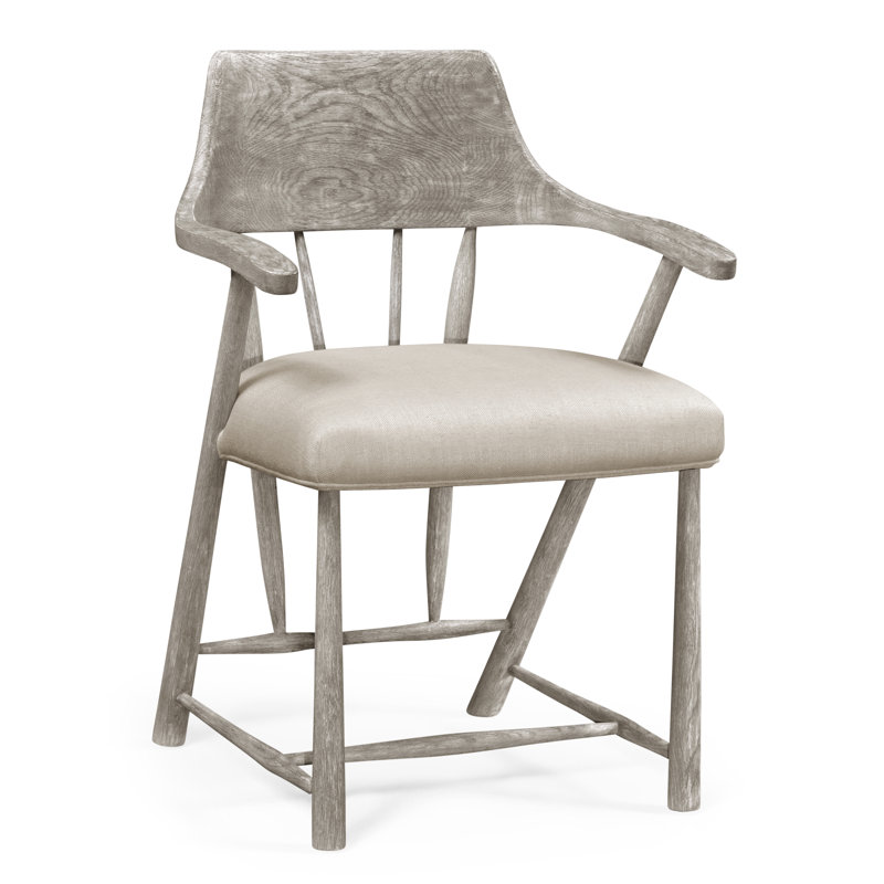 Casually Country Arm Chair, Gray Oak, Tan