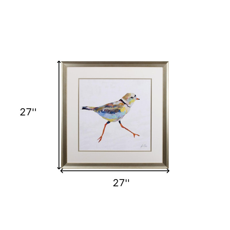Ensemble de deux oiseaux de plage colorés, art mural