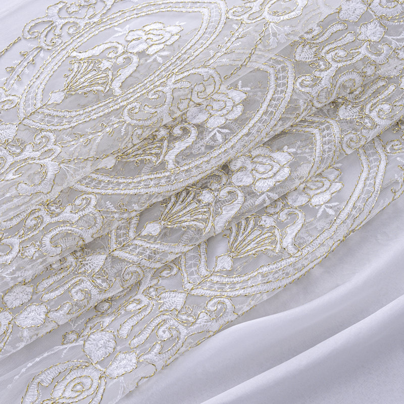 Ekene Window Curtain With Attached Valance & Backing, White