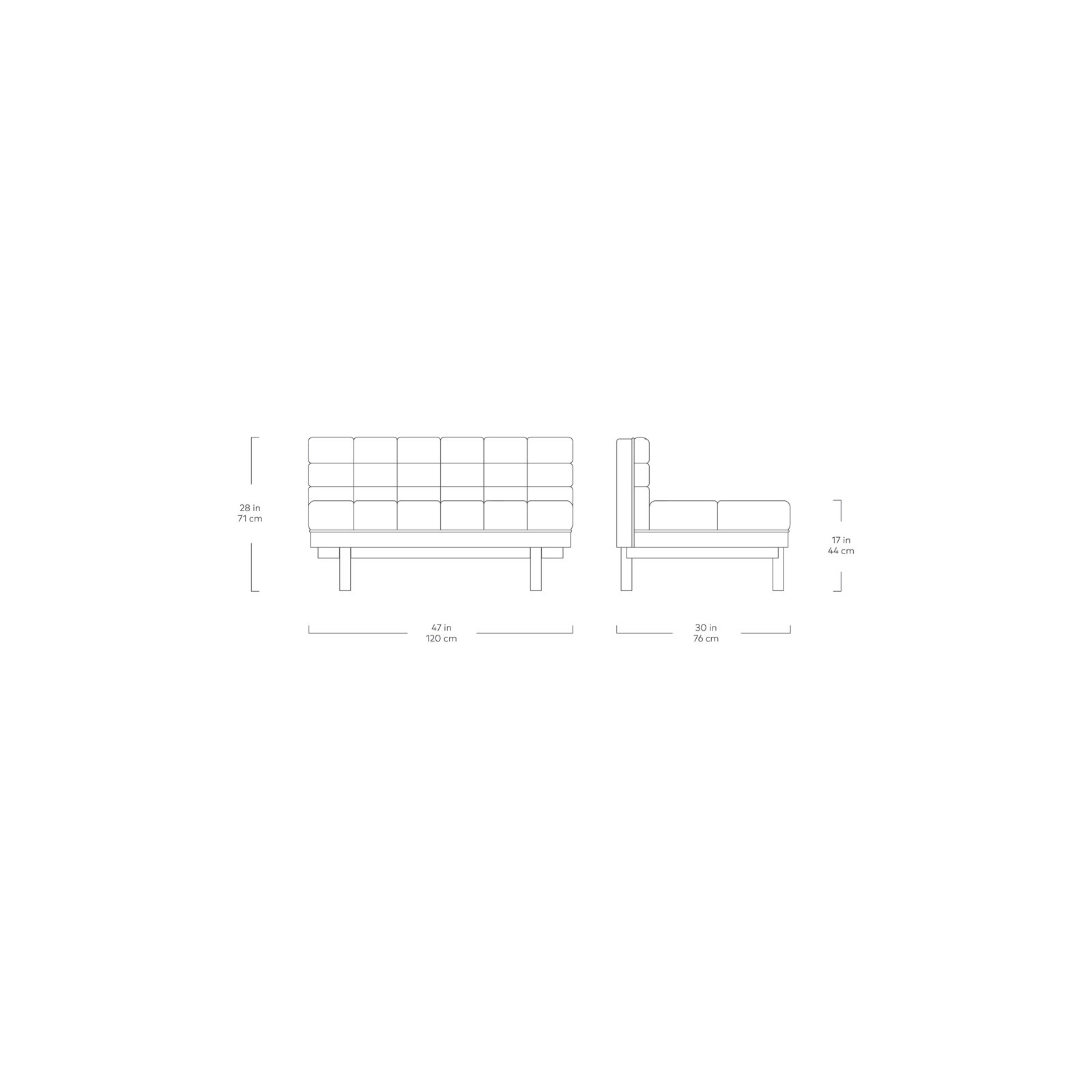 Mulholland Lounge Chair, Parliament Stone Performance Twill