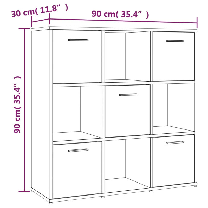 Atkin Bookcase, Smoked Oak