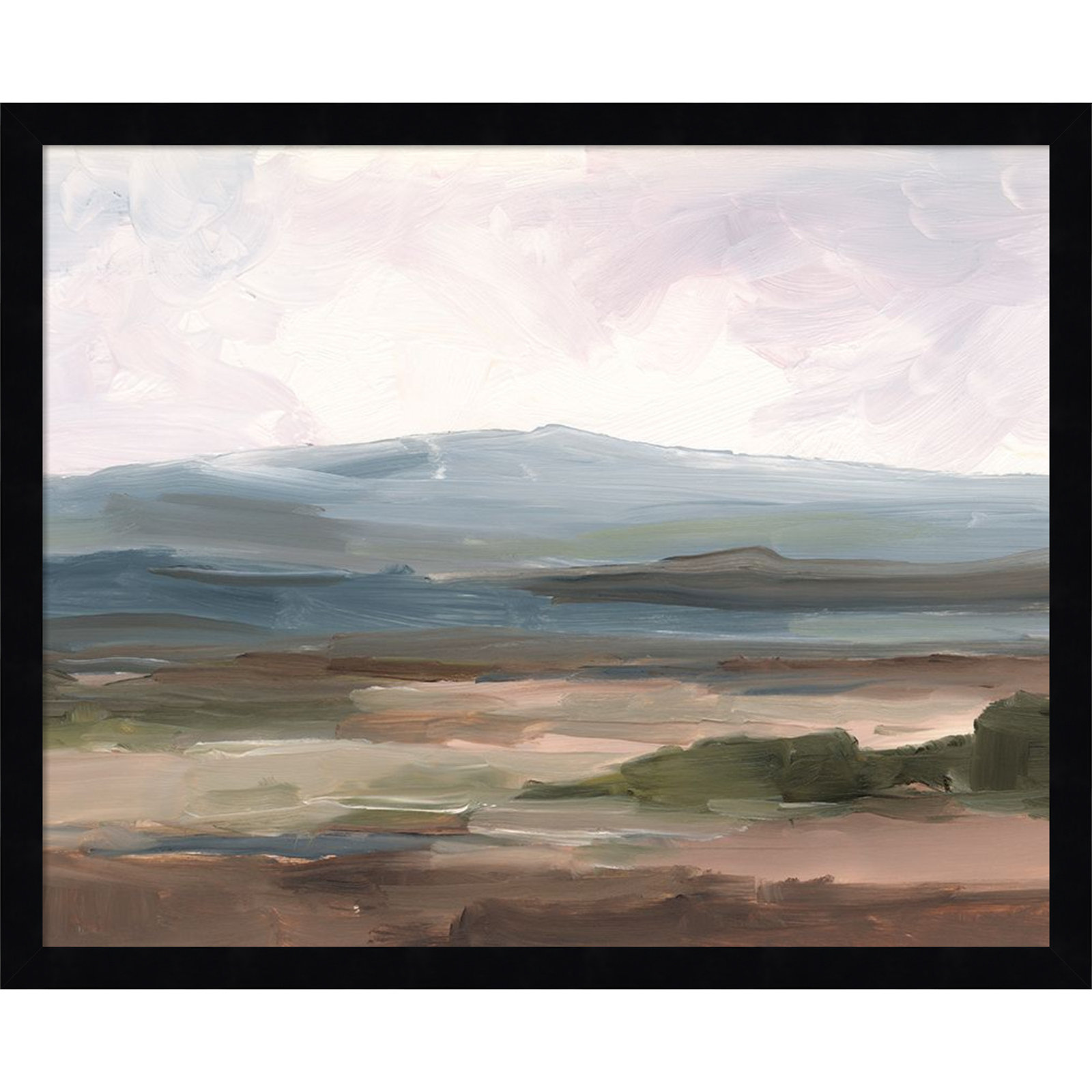Ethan Harper "Serene Mountain Study II" Print, Black, 17" H x 21" W