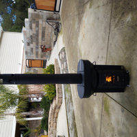 QStoves Q-Flame Outdoor Wood Pellet Patio Heater New – FactoryPure