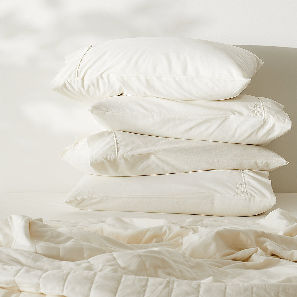 Pillowcase, Full / Double Pillowcase + Pillowcases 2 Standard, Stone