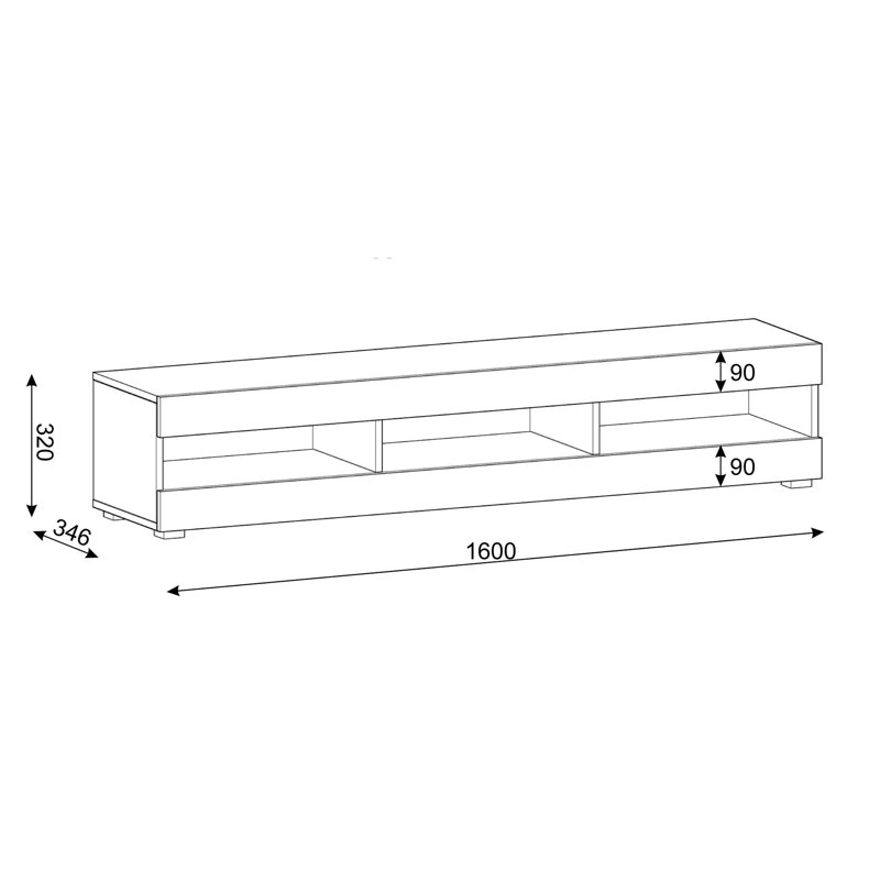 Gagetown Unfinished TV Stand for TVs up to 65", Grey Matt