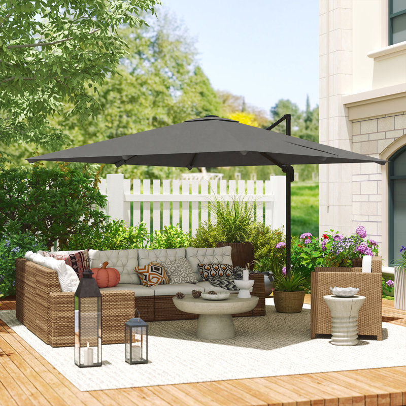 295cm Cantilever Parasol, Grey