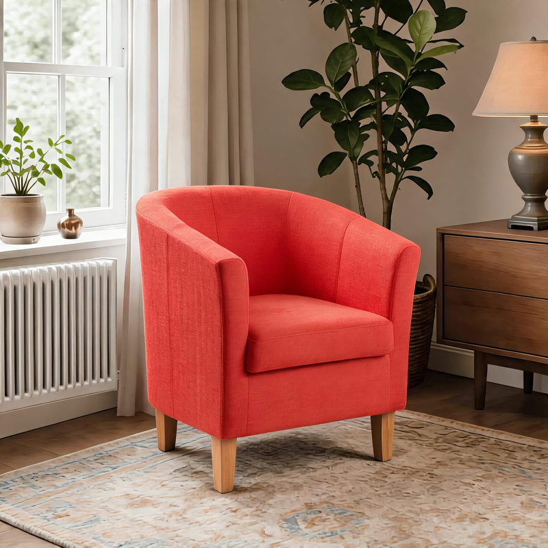 Bedford 67cm Tub Accent Occasional Chair, Orange