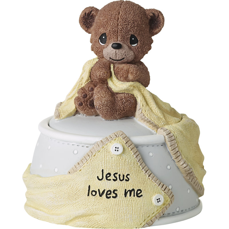 Boîte à souvenirs en résine Jesus Loves Me