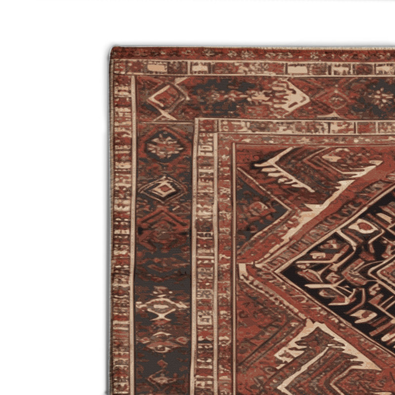 Tapis d'intérieur et d'extérieur brun Persian, Rectangulaire 2 pi x 3 pi