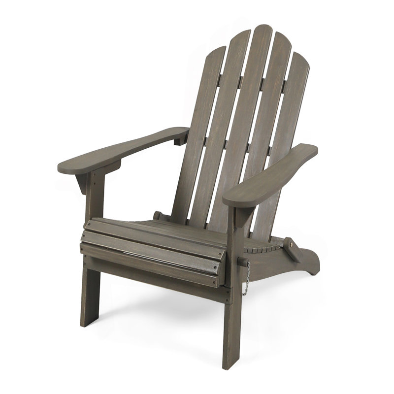 Patio Hollywood  Foldable Adirondack Chair, Light Brown