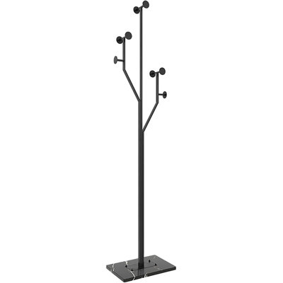 Tree Shaped Metal Coat Rack With Heavy-Duty Marble Base by Latitude Run