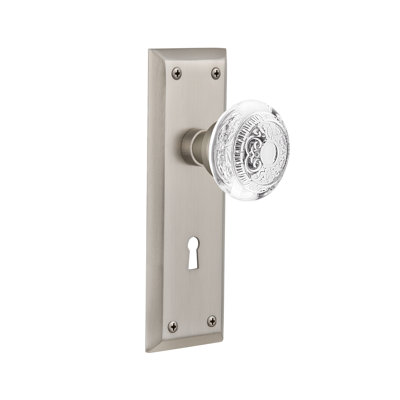 Bouton de porte de mortaise intérieur Egg & Dart Crystal