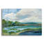  «Blue Coastal Flowers» par Silvia Vassileva, art mural en verre acrylique, 36 po x 24 po-474169472