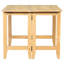 Table rectangulaire à rallonges, plateau et pieds en bois massif, 4 couverts, idéale pour la salle à manger.