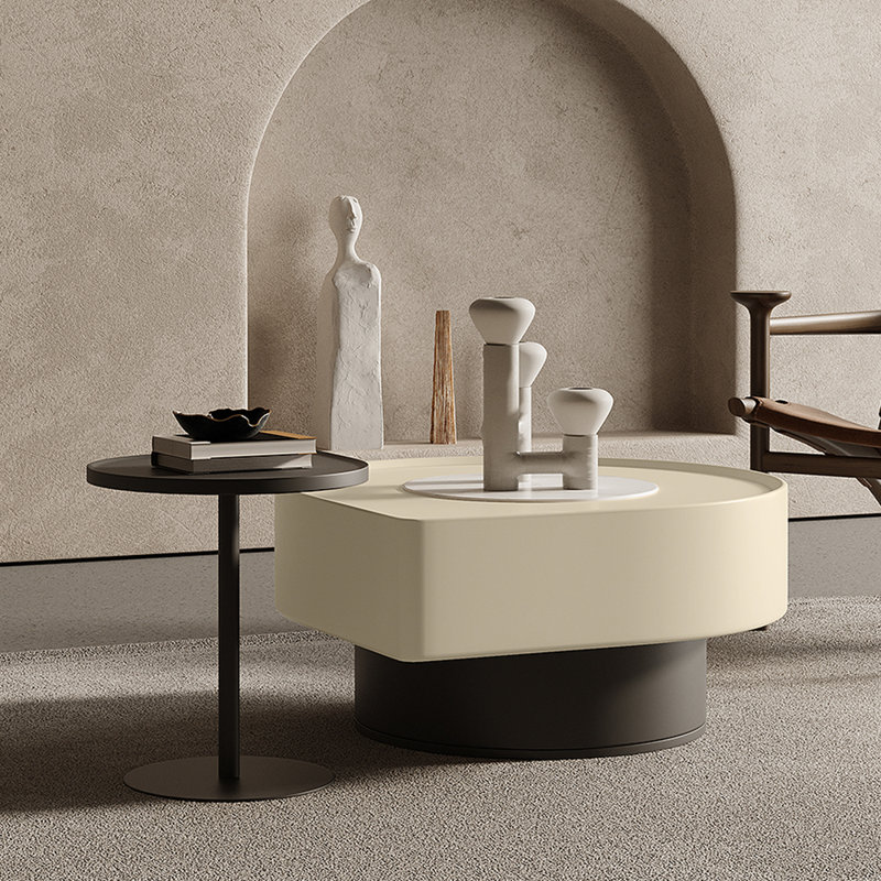Light luxury simple rock panel coffee table