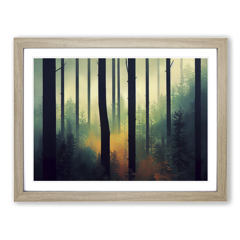 Glorious Forest - Framed Print, 46cm H x 64cm W x 2cm D, Oak