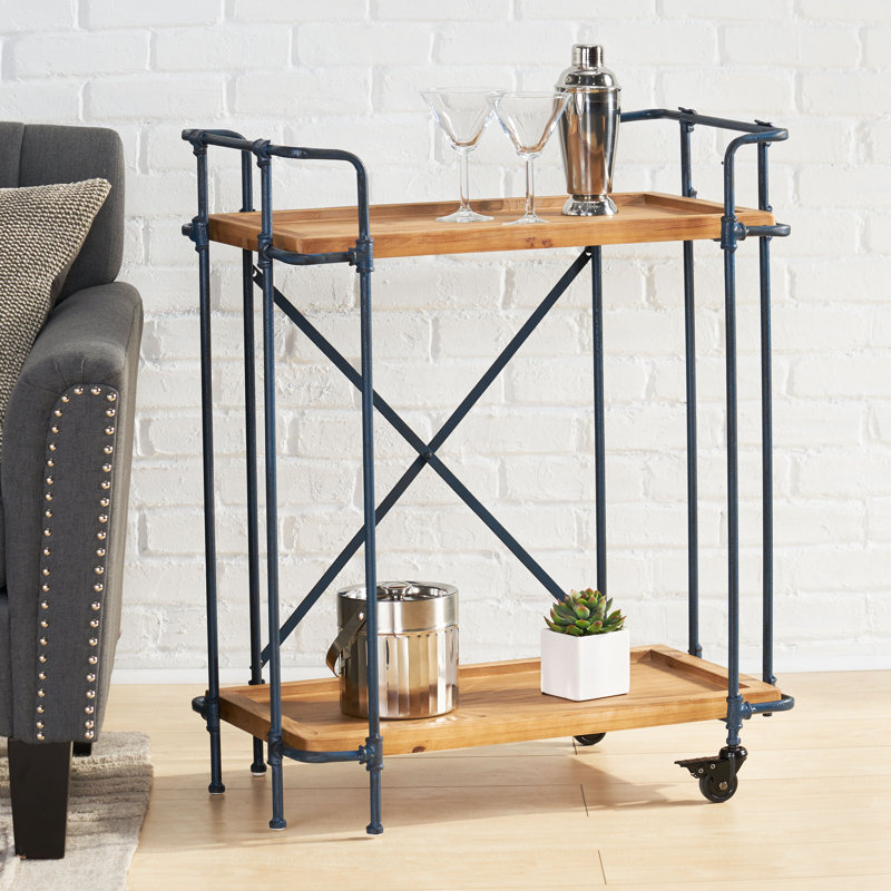 Chariot-bar pour l'extérieur Esma, Brun clair
