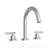 Cube Widspread 3-hole,2-handle Bathroom Sink Faucet with Drain Assembly-126450676