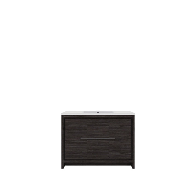 Eden 48" Single Sink Bathroom Vanity Set, Dark Gray