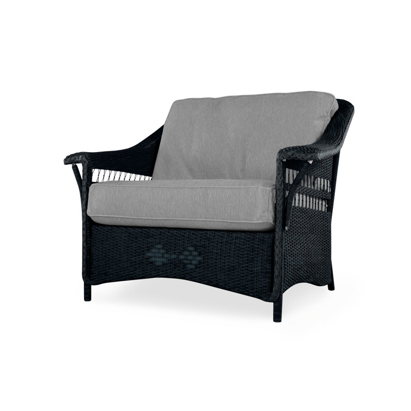 Nantucket Outdoor Lounge Chair, Remy Cloud, Ebony